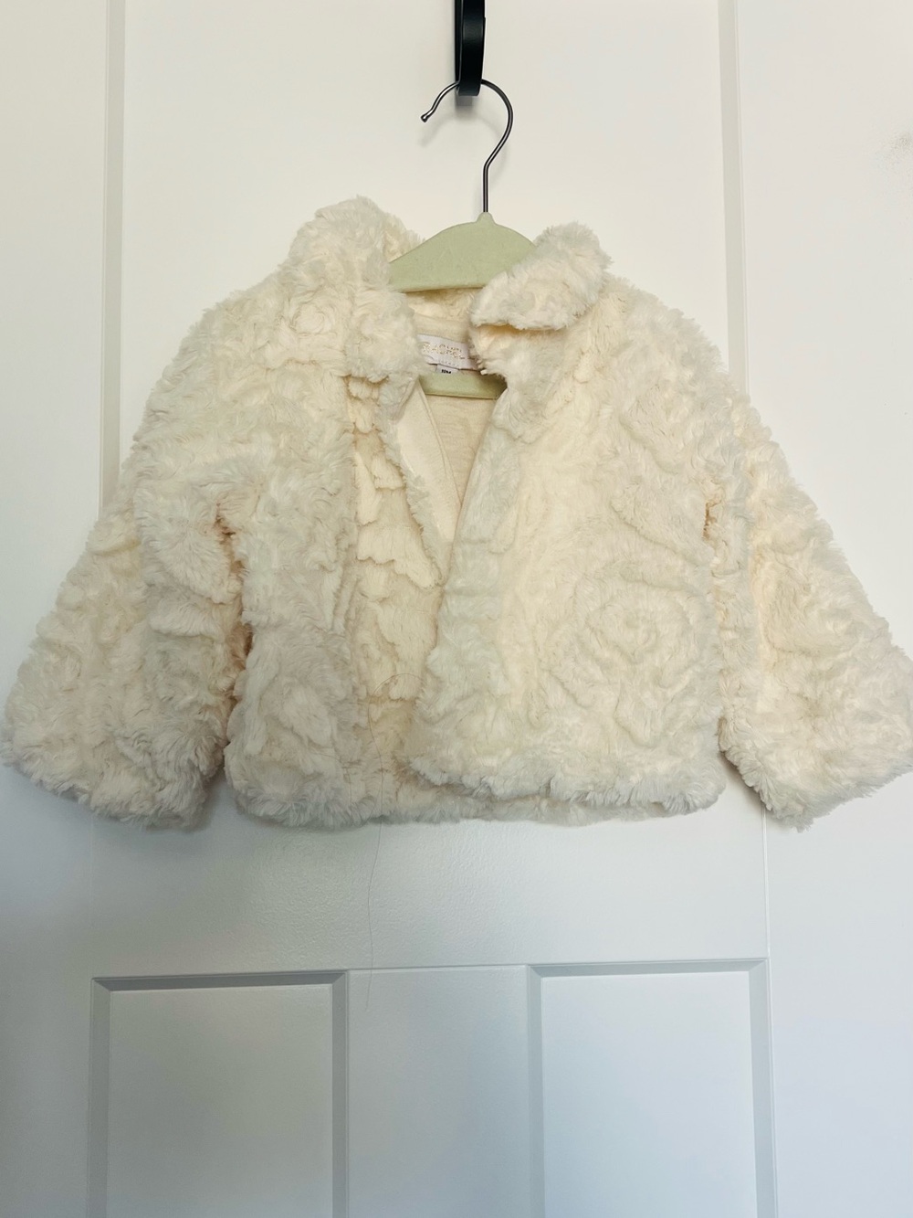 Rachel Zoe Cream Faux Fur Puffer Jacket for Kids